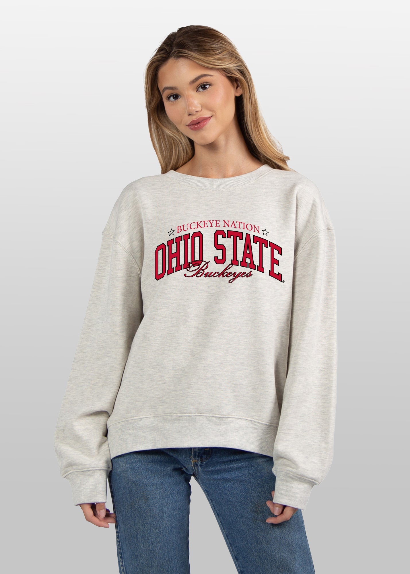 Ohio State Buckeyes grey women’s sweatshirt
