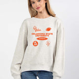 Oklahoma State Cowboys oversized womens Old School Crew sweatshirt