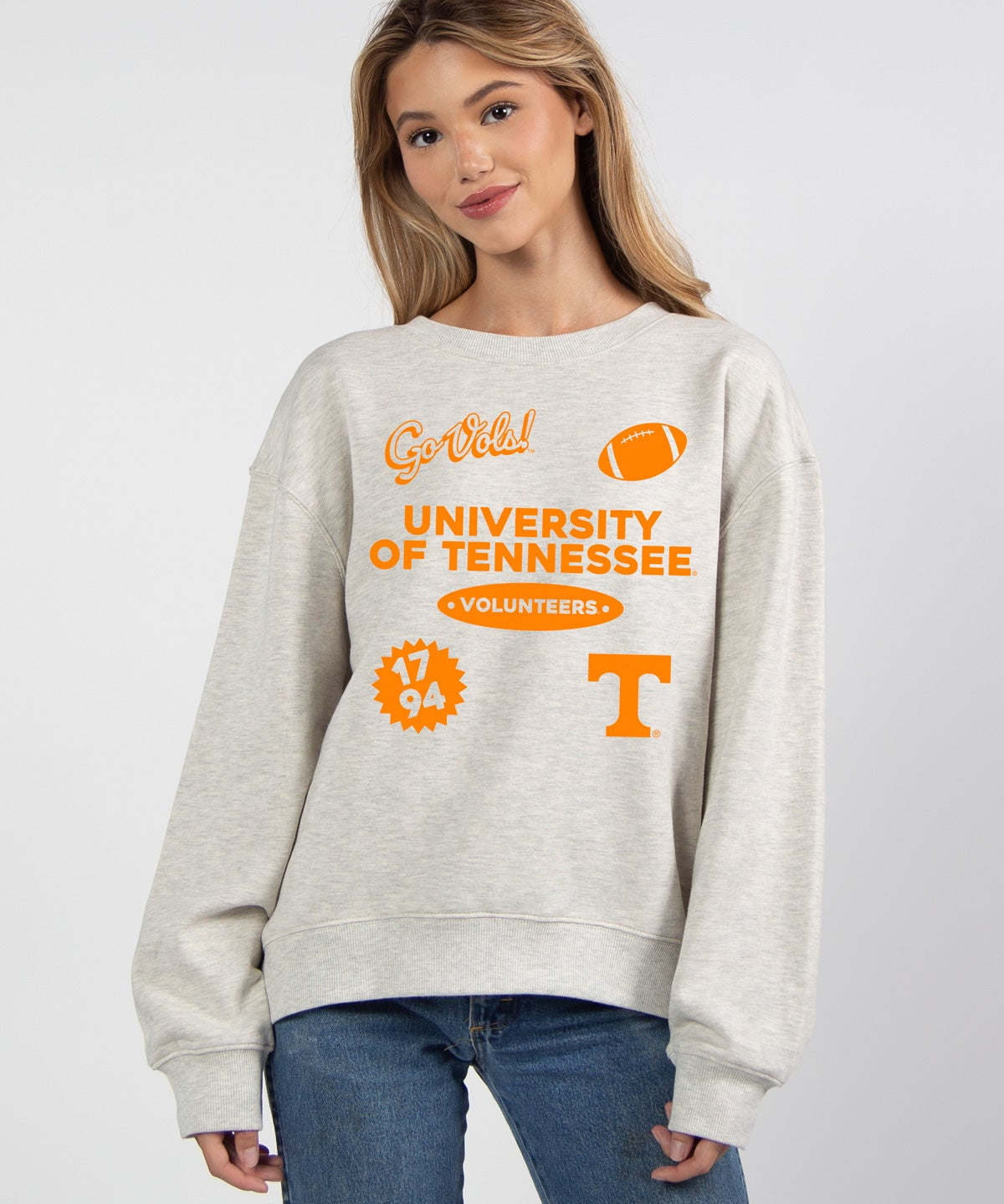 Tennessee Volunteers oversized womens Old School Crew sweatshirt