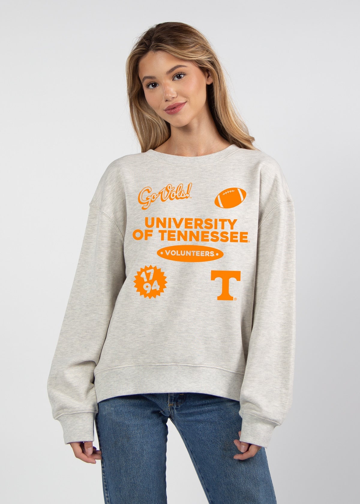 Tennessee Volunteers oversized womens Old School Crew sweatshirt