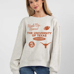 Texas Longhorns oversized womens Old School Crew sweatshirt