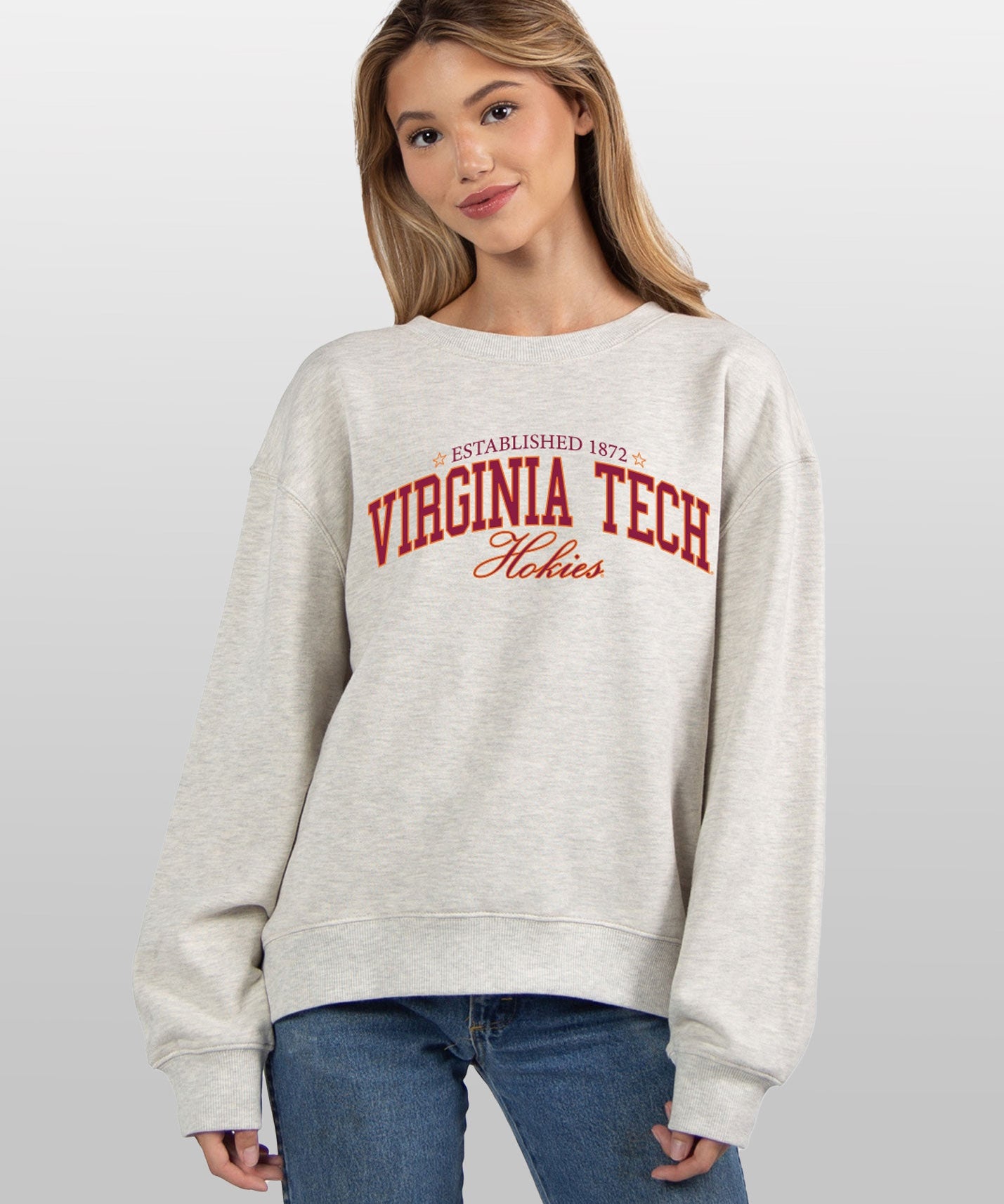 Virginia Tech Hokies grey women’s sweatshirt