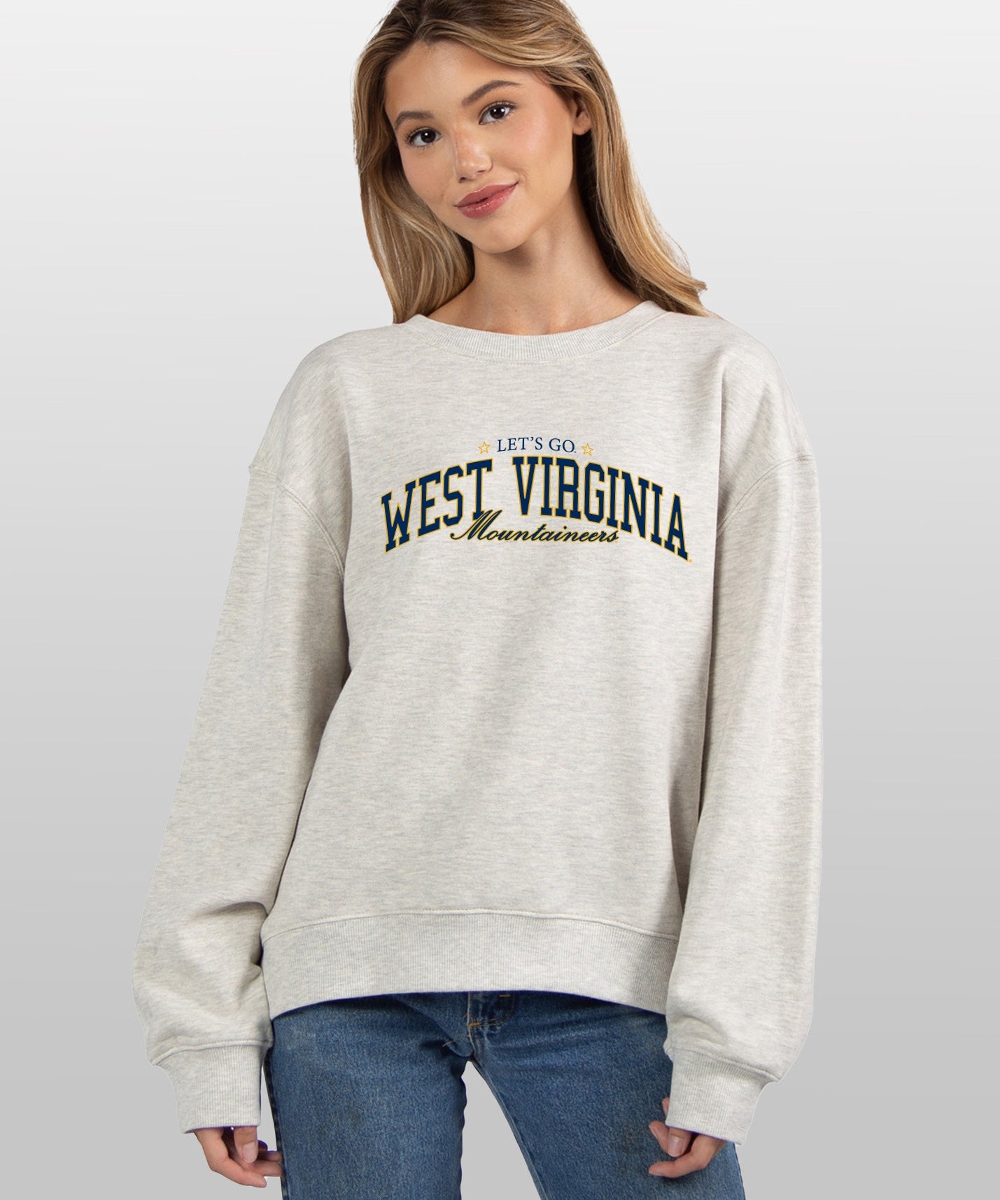 West Virginia Mountaineers grey women’s sweatshirt