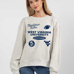 West Virginia Mountaineers oversized womens Old School Crew sweatshirt