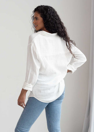 Leisure Long Sleeve Button-Up