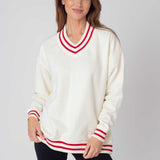 Letterman V-Neck Pullover