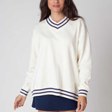Letterman V-Neck Pullover