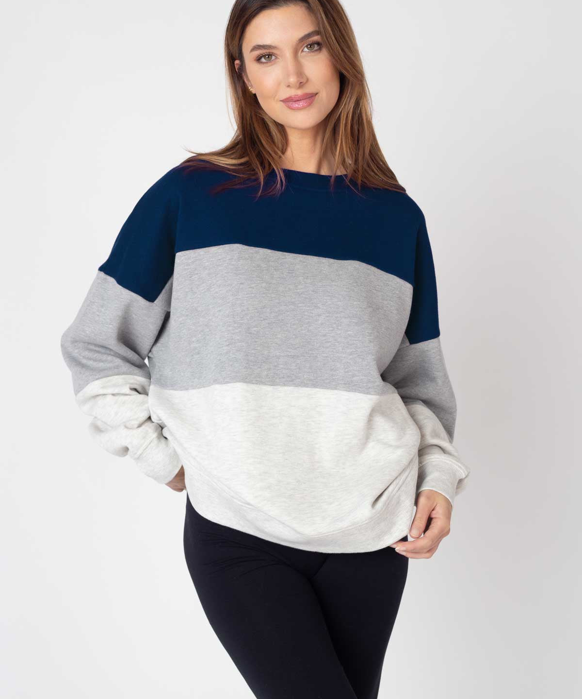 Colorblock crew womens sweatshirt 