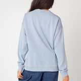 Burnout Crew Sweatshirt in Faded Denim