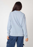 Burnout Crew Sweatshirt in Faded Denim