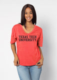 V-Happy Jersey Texas Tech Red Raiders in Red