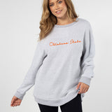 Oklahoma State Cowboys Heather Grey Warm Up Crew Sweatshirt