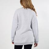 Kansas State Wildcats Heather Grey Warm Up Crew Sweatshirt