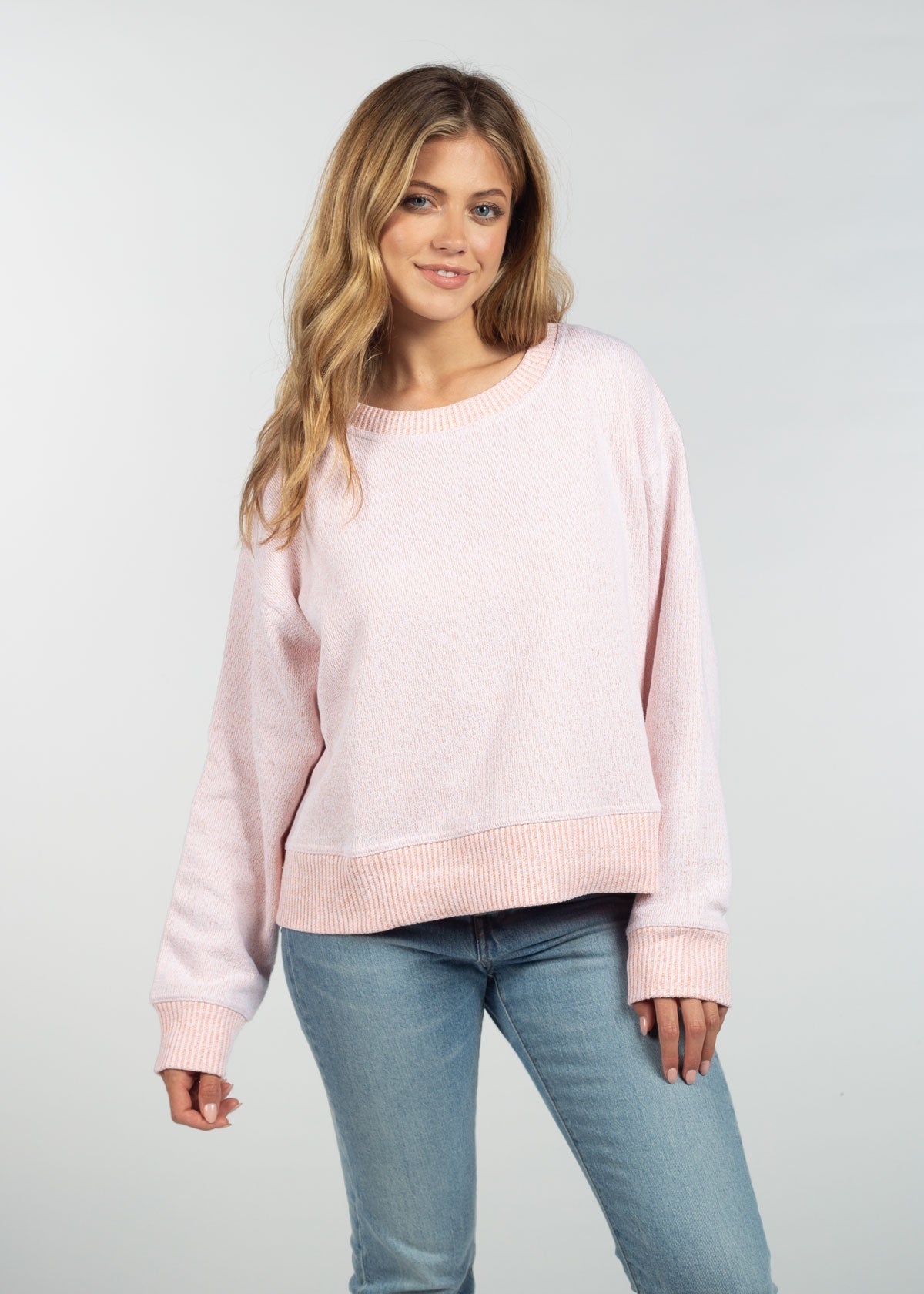 売れ筋商品|||ダナ キャラン ニューヨーク カットソー トップス レディース Women's Cropped Crewneck Side-Zip Sweatshirt Coral Crush Women's Mendocino Crew Neck Sweater Colorblock