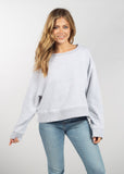 Womens Grey Cropped Sweatshirt