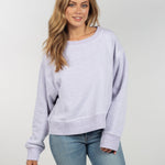Womens Purple Cropped Sweatshirt
