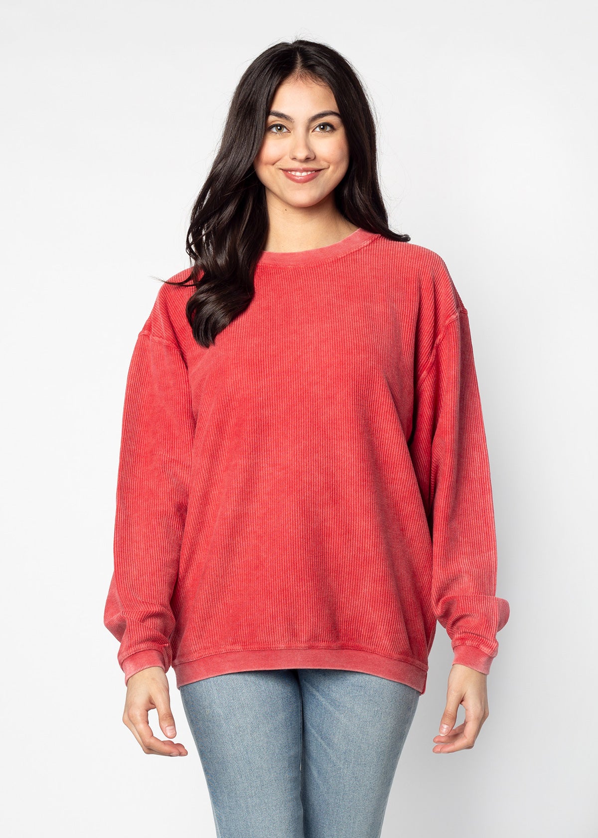 Brand Love Oversized Crew Neck Women's Sweatshirt
