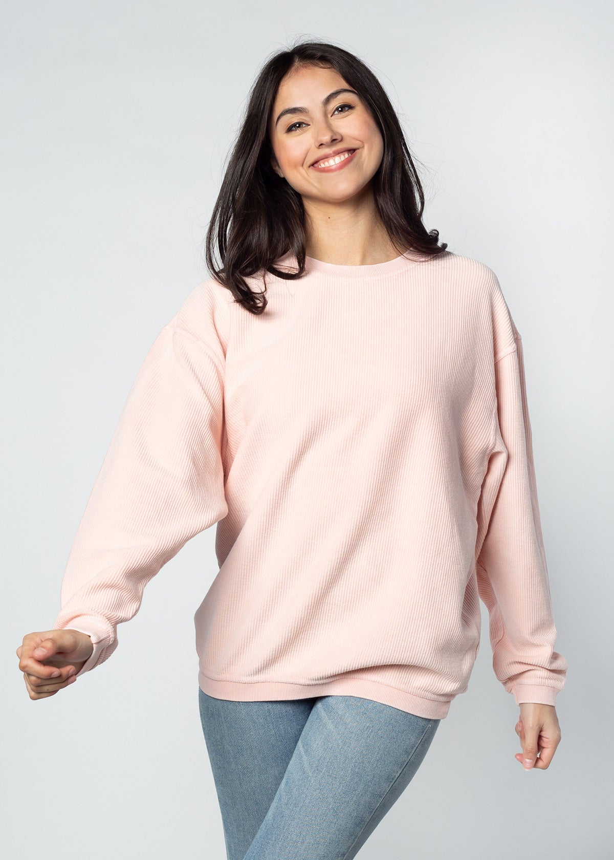 Chicago Athletic Club Charcoal Corded Graphic Sweatshirt – Pink Lily