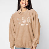 LSU Tigers Latte Corded Sweatshirt