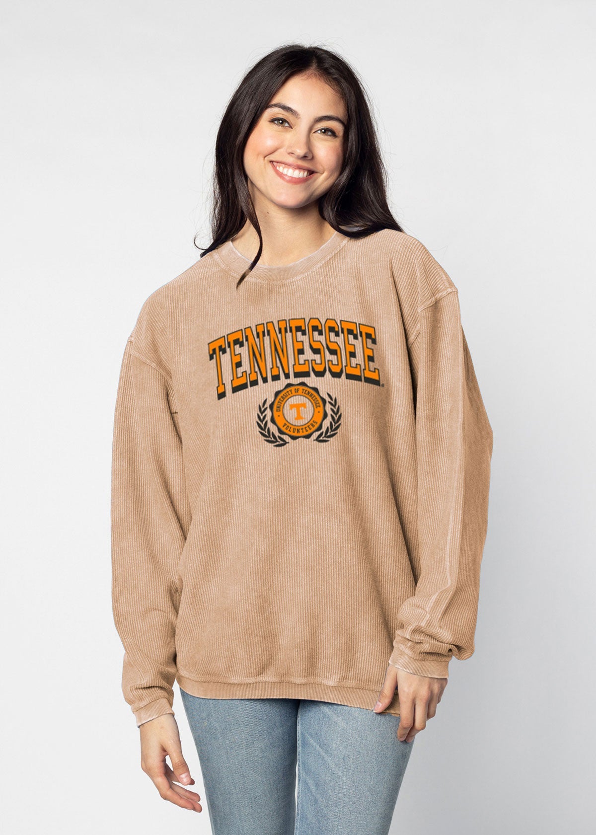 Corded Sweatshirt Tennessee Volunteers in Latte – chicka-d