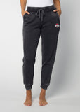 Chicka-D NCAA Ohio State Buckeyes Women's Burnout Fleece Pullover - Charcoal, Oversized Fit