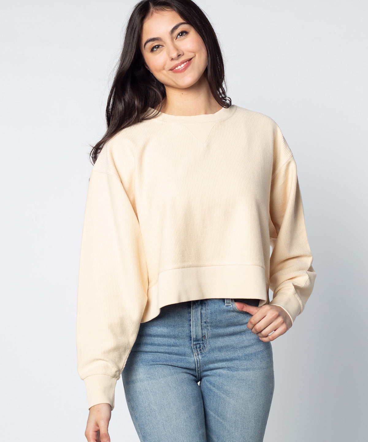 Corded Boxy Pullover