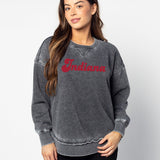Indiana Hoosiers Charcoal Burnout Campus Pullover
