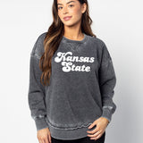 Kansas State Wildcats Charcoal Burnout Campus Pullover