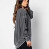 LSU Tigers Charcoal Burnout Campus Pullover