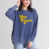 West Virginia Mountaineers Ink Burnout Campus Pullover