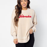 Nebraska Cornhuskers Oatmeal Burnout Campus Pullover