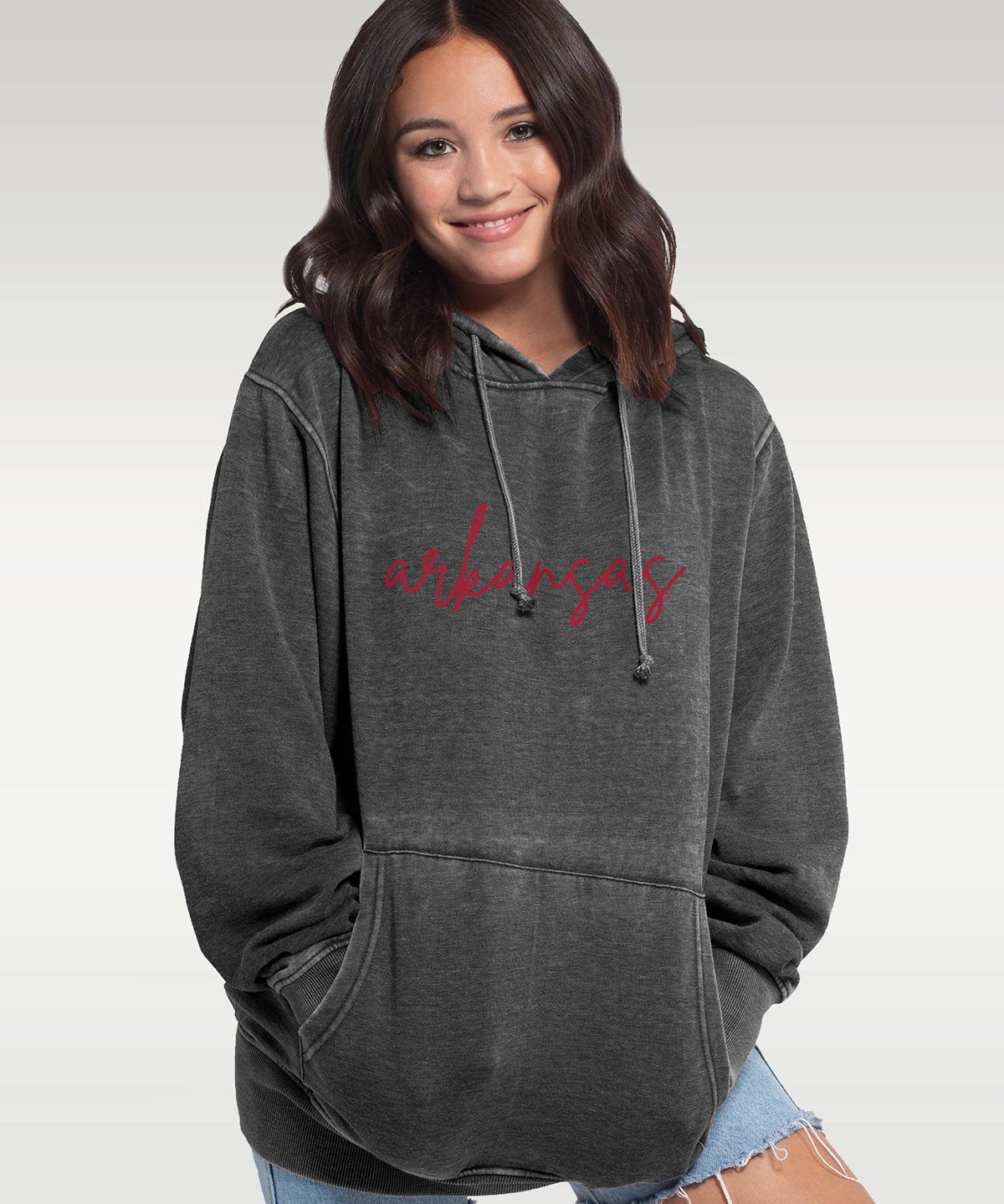Arkansas Razorbacks oversized hoodie, Arkansas Razorbacks boyfriend hoodie, Arkansas Razorbacks relaxed hoodie, Arkansas Razorbacks soft hoodie, Arkansas Razorbacks hoodie, Arkansas Razorbacks grey hoodie, Arkansas Razorbacks hoodie in gray, Arkansas Razorbacks women's apparel, Arkansas Razorbacks women's clothing